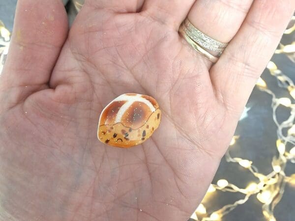 A Hot Cross Bun - Resin Pin Badge - Glitter - Easter