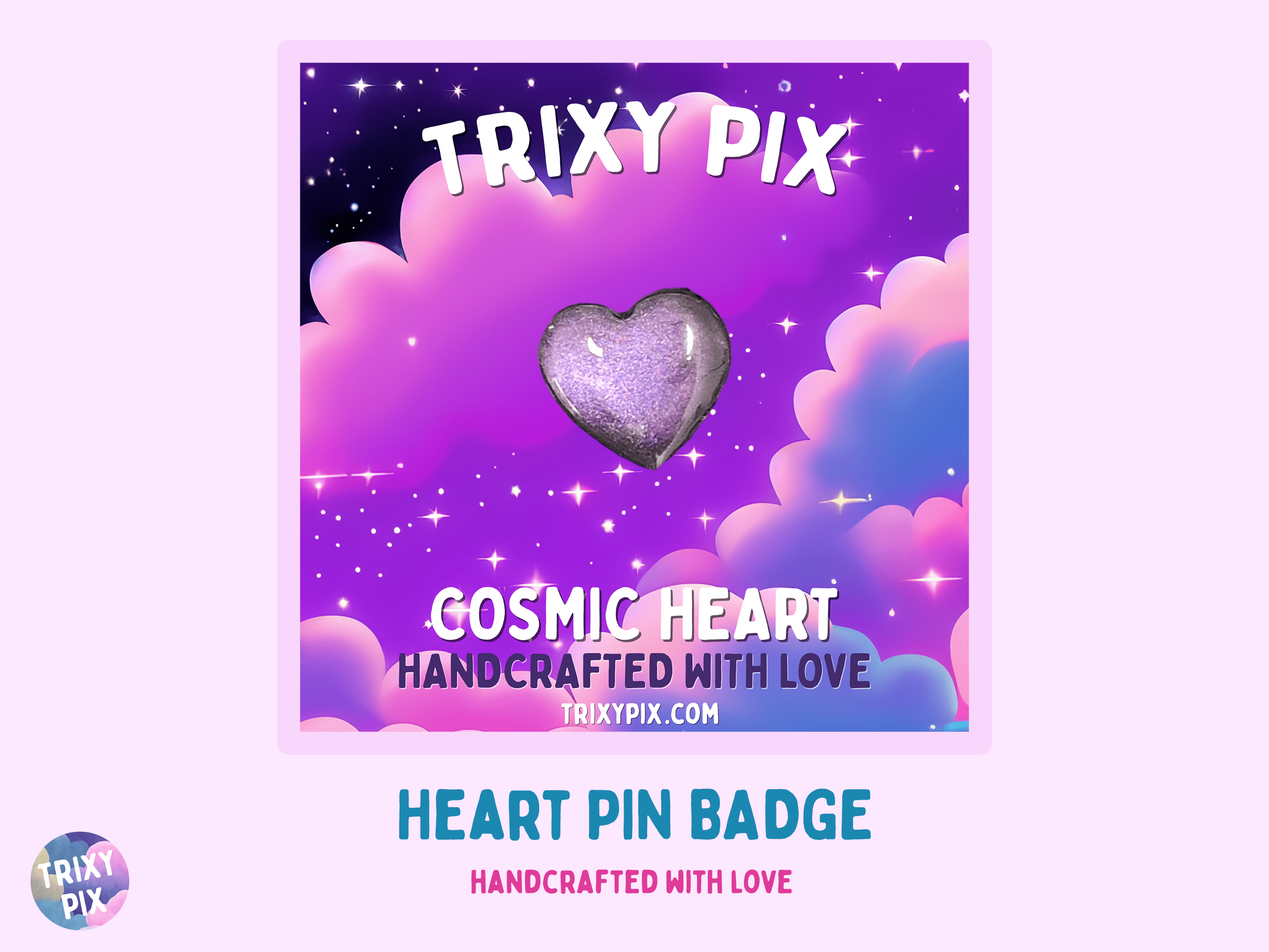 Cosmic Heart Pin Badge