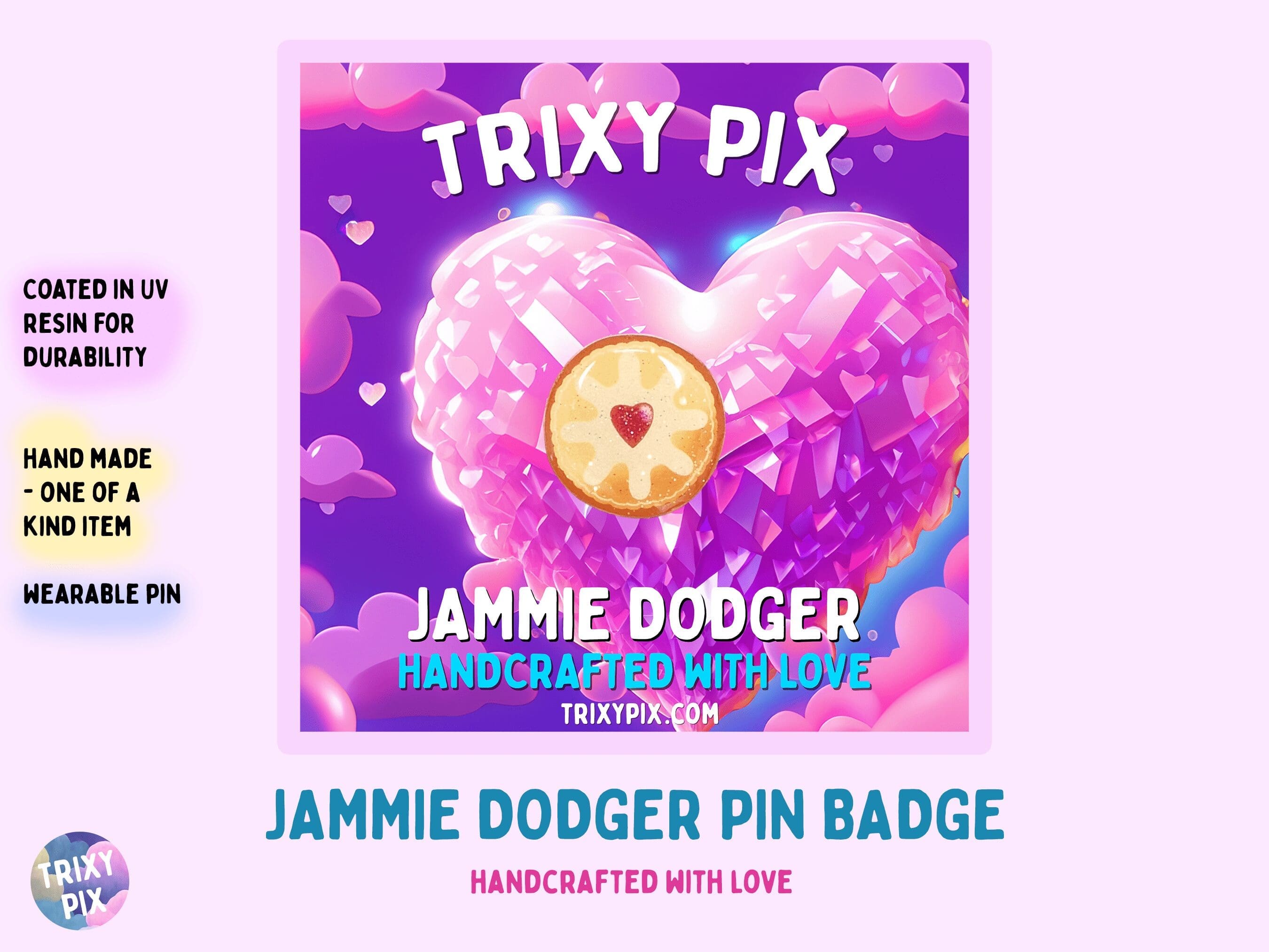 Jammie Dodger Pin Badge