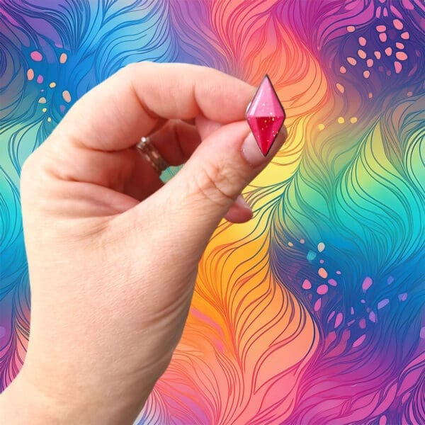 The Sims Red Diamond - Pin Badge - Close Up