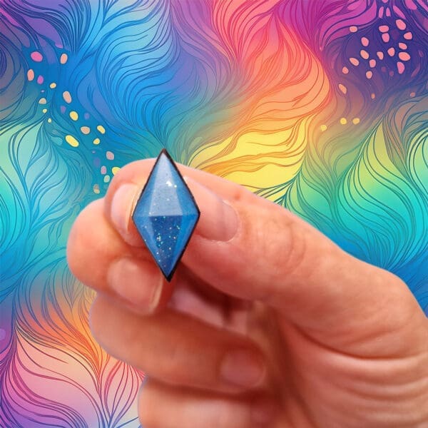 The Sims Blue Diamond - Pin Badge - Close Up