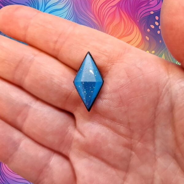 The Sims Blue Diamond - Pin Badge - Hand Front