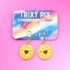 Jammie Dodger Earrings - Flatlay Backing Card
