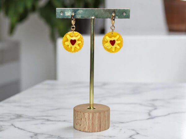 Jammie Dodger Earrings - Stand Front