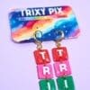 Custom Name Earrings - Backing Card - Zoomed