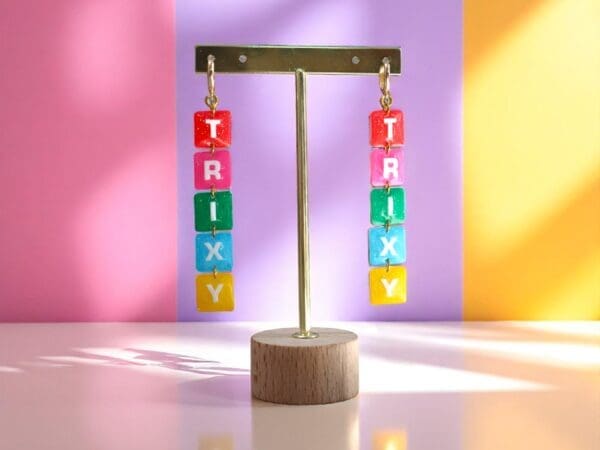 Custom Name Earrings - Full Stand