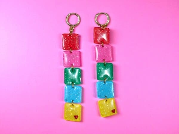 Custom Name Earrings - Pink