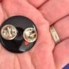 Vinyl Record Pin Badge - Hand Back
