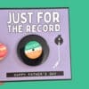 Vinyl Record Pin Badge - Green