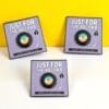 Vinyl Record Pin Badge - Yellow
