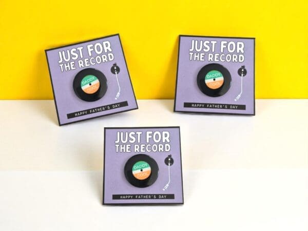 Vinyl Record Pin Badge - Yellow