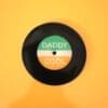 Vinyl Record Pin Badge - Orange