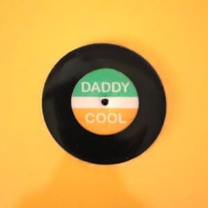 Vinyl Record Pin Badge - Orange