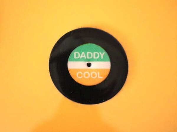 Vinyl Record Pin Badge - Orange