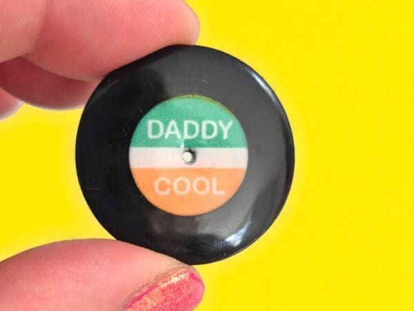 Vinyl Record Pin Badge - Yellow