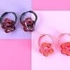 Flower Hoops Pink Red - Check