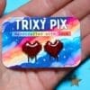 Red Pixel Heart Earrings